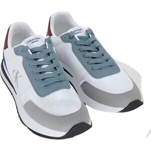 Calvin Klein Picio lace-up sneakers gray white blue logo men's 11M